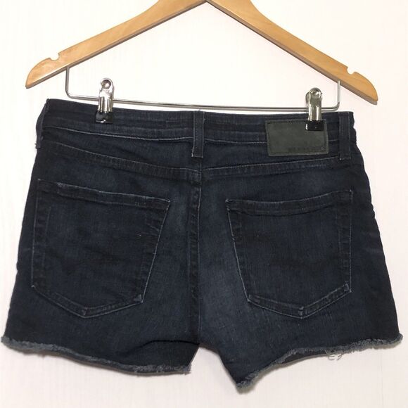 Big Star Cut-off Shorts Womens 29 Blue Dark Short-Short Distressed Denim Y2K - Picture 8 of 12